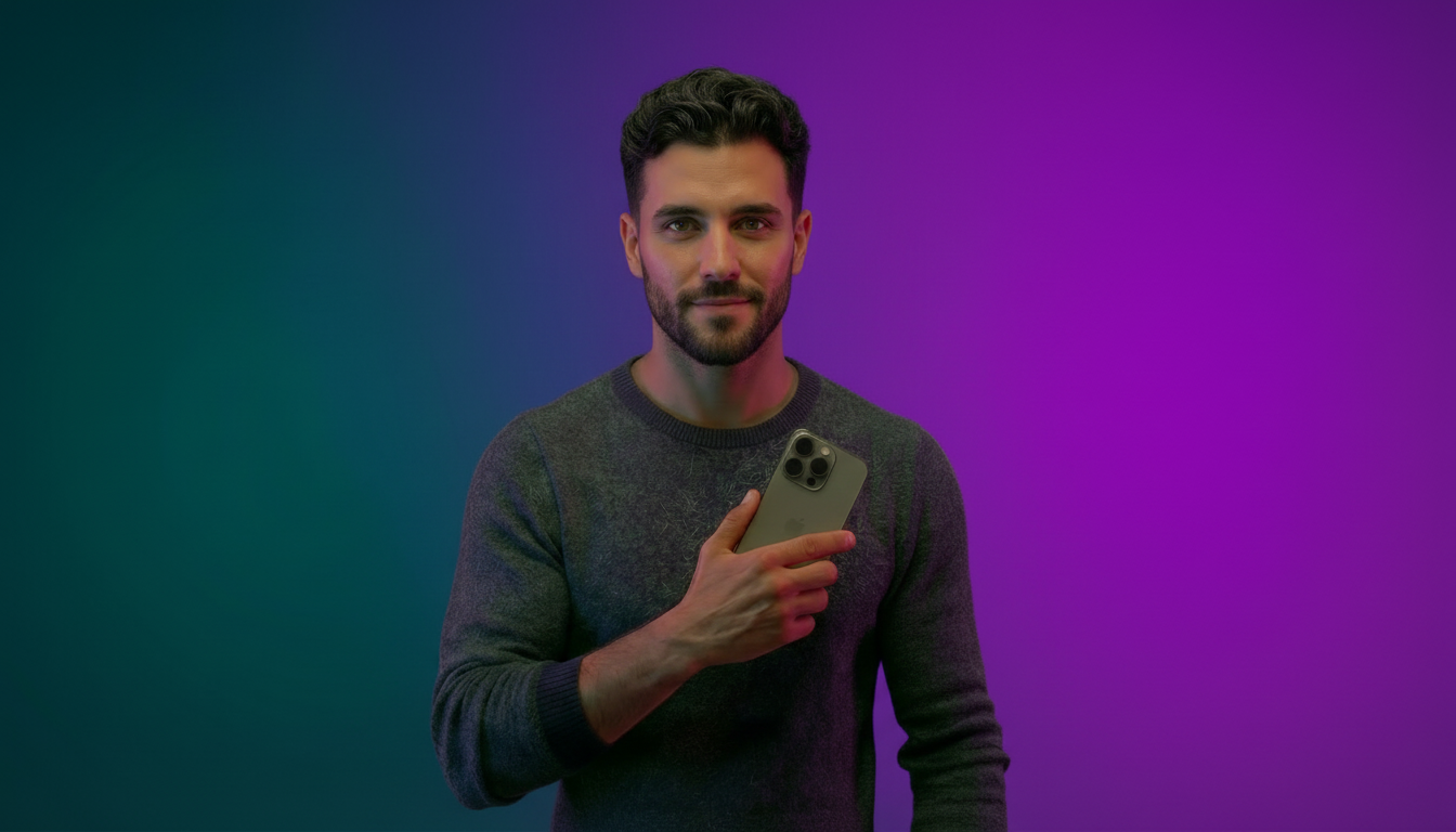 Profesional con smartphone